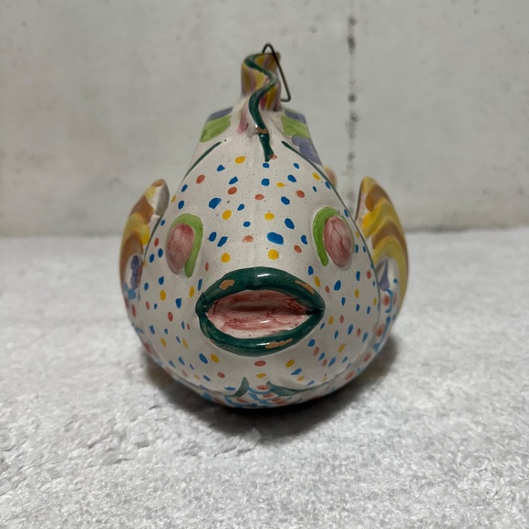 RARE VTG MACKENZIE CHILDS FISH PLANTER/CENTERPIECE BOWL~12" LONG~ AURORA NY~GCON - Picture 9 of 10